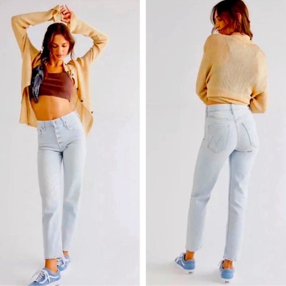 Mother Denim The Pixie Tomcat Ankle In Pina Colada Paradise Size 25